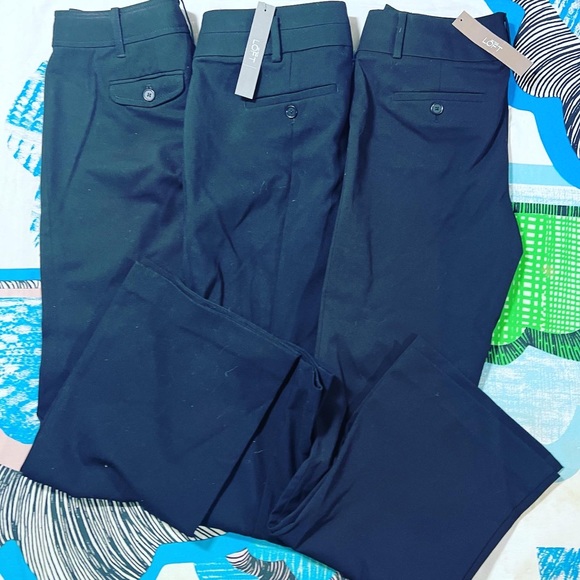 🔥 NWT LOT OF 3 LOFT WOMEN COTTON WORK BUSINESS TROUSERS 2 WIDE 1 PENCIL - Picture 7 of 16